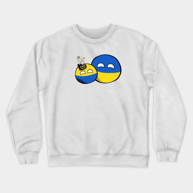 Silesia-Ukraine Countryballs Crewneck Sweatshirt by Silentrebel